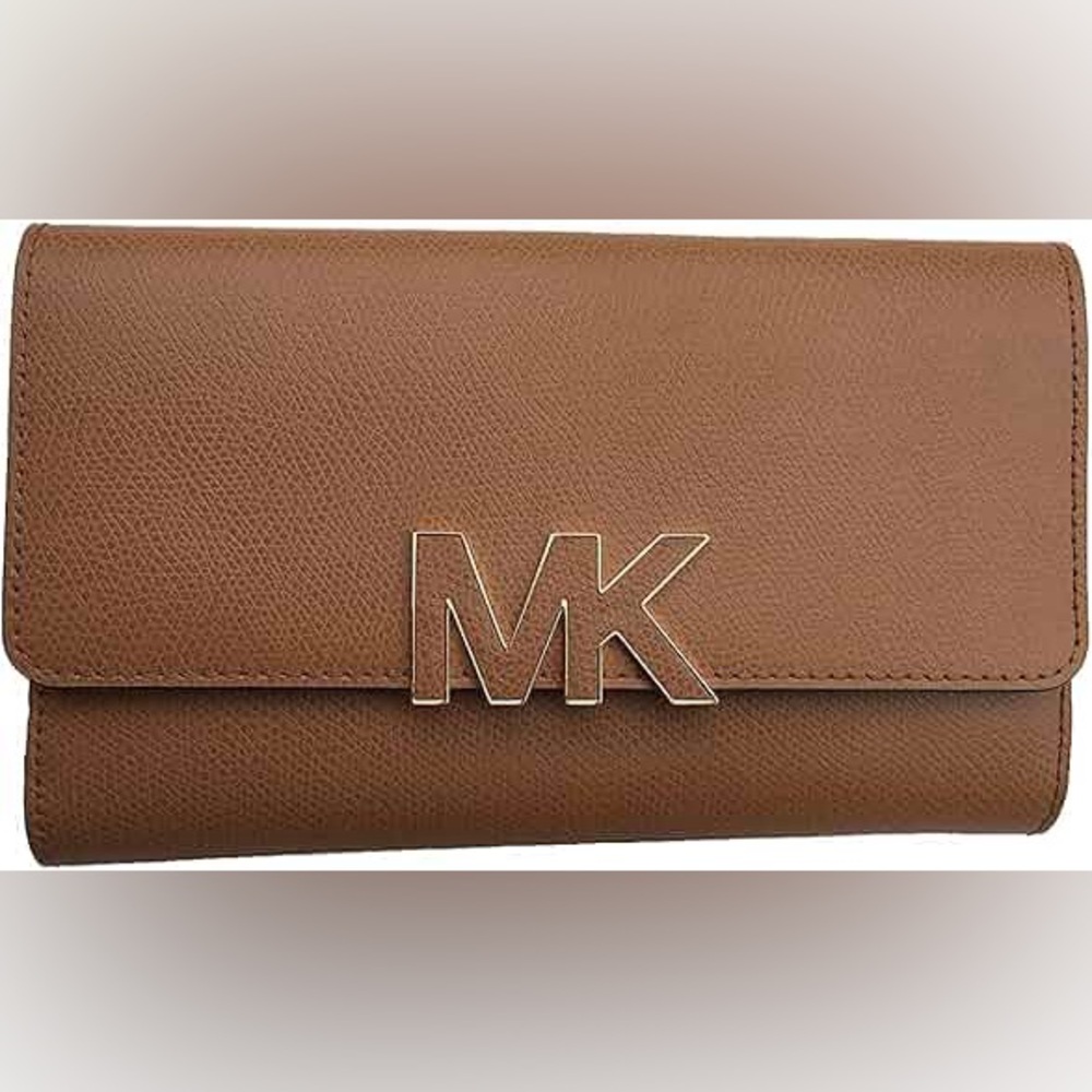 Michael Kors Brown Leather Clutch 04-44